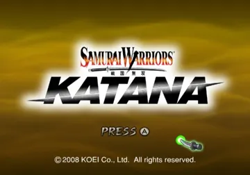 Samurai Warriors - Katana screen shot title